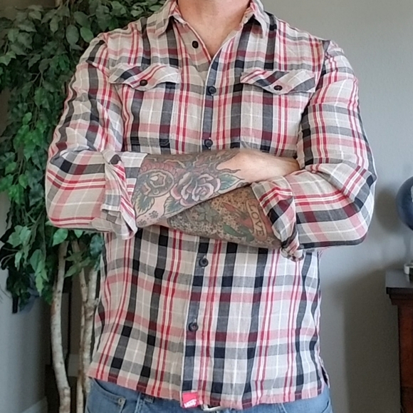 Vans Other - Van's plaid long sleeve button up, sz M
